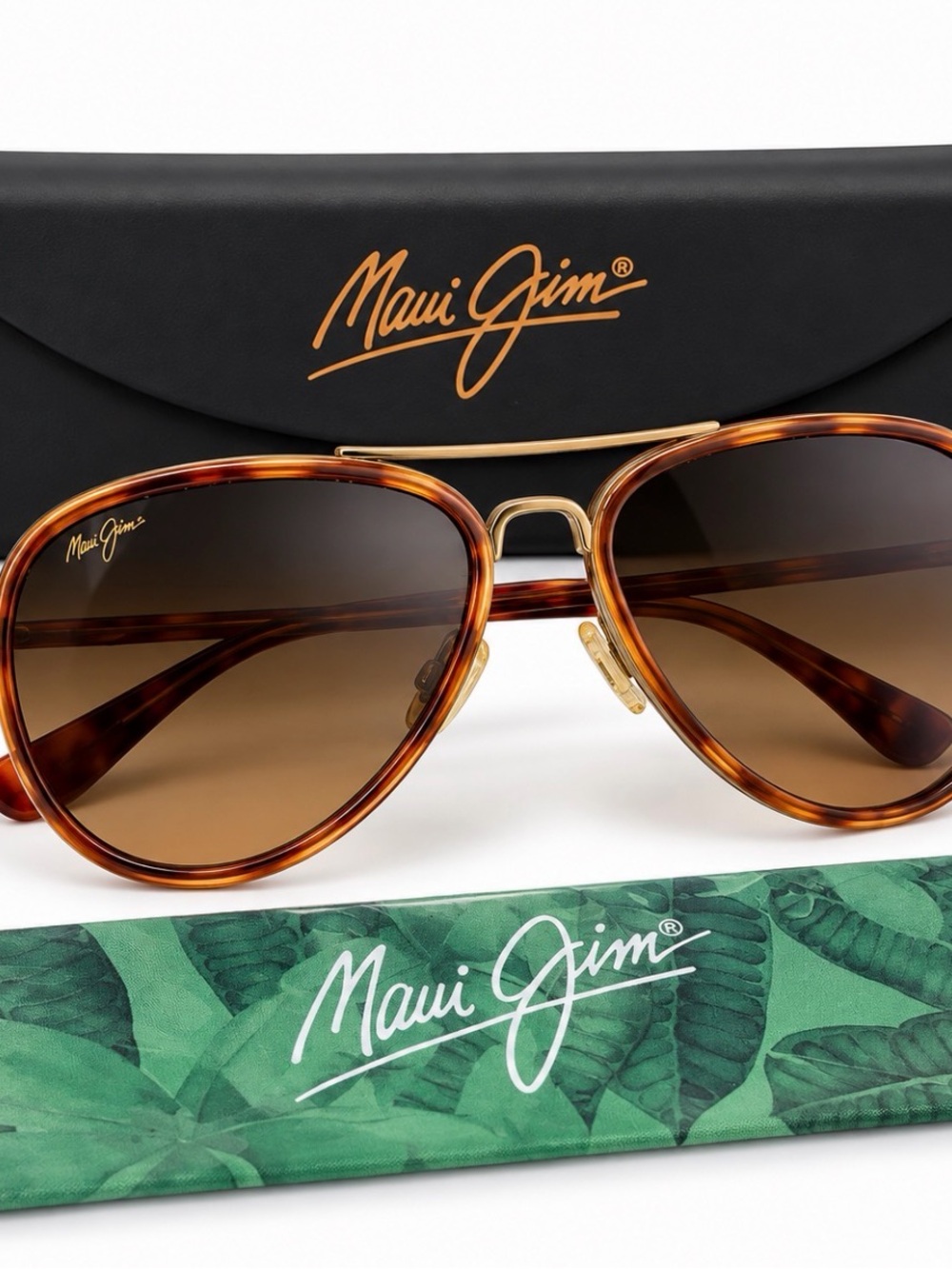 Maui Jim Unisex Tortoiseshell Honomanu Titanium Polarized Sunnies
